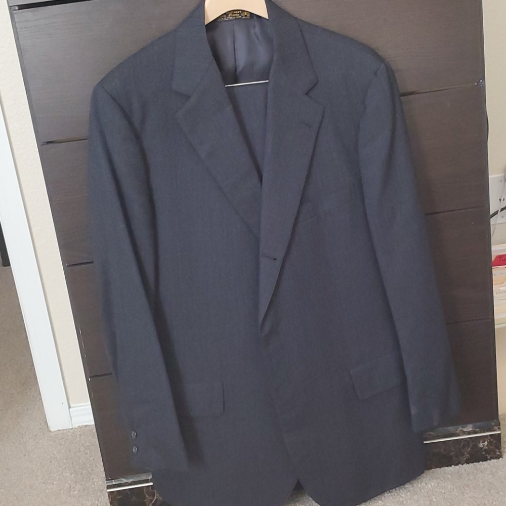 Dark blue fleece Brooks Brothers suit